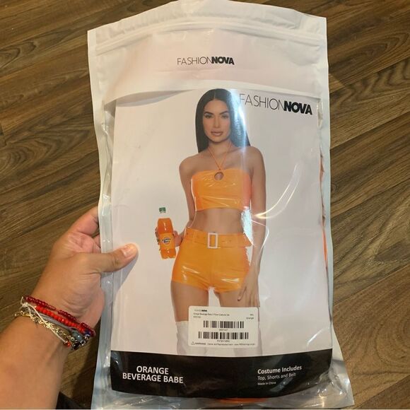 Orange Fanta Beverage Babe Fashion Nova Costume - Picture 4 of 6
